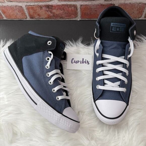 Converse CTAS High Street Mid Street Mid Blue/Black Size Men's 11- W 13 - Picture 1 of 8
